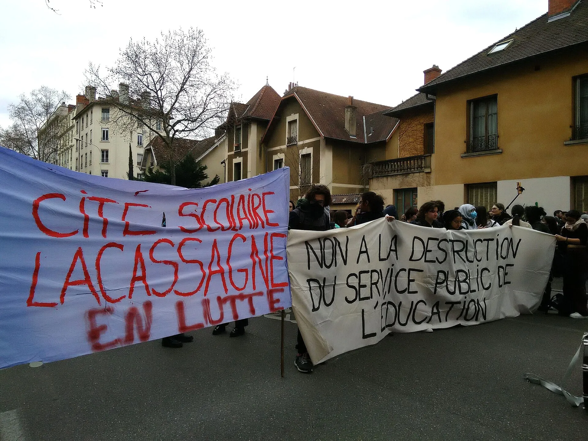 Une manifestation dans les rues de Lyon